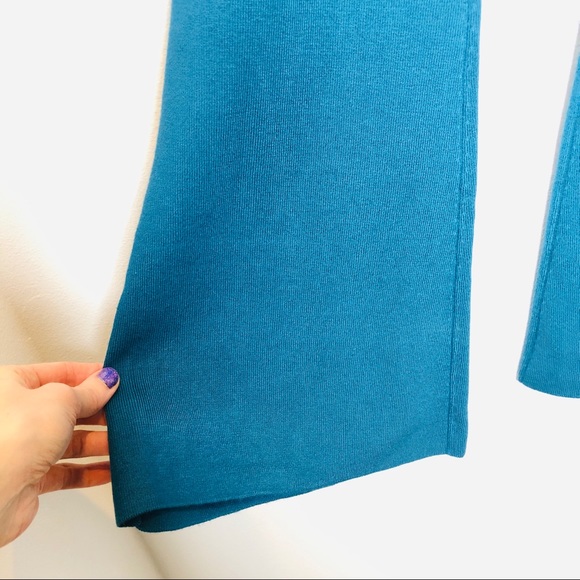 Victor Glemaud x Target High Rise Flare Sweater Pants Small Teal Pull On NEW SM - Picture 5 of 9